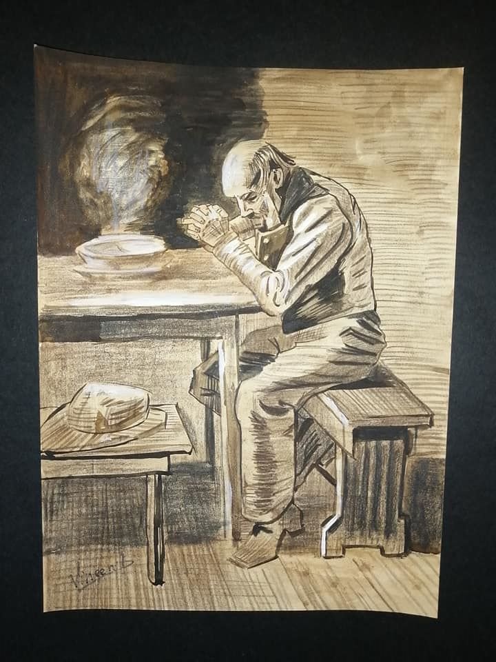 Vincent Van Gogh Dutch (1853-1890) MIxed Media (1 of 2)