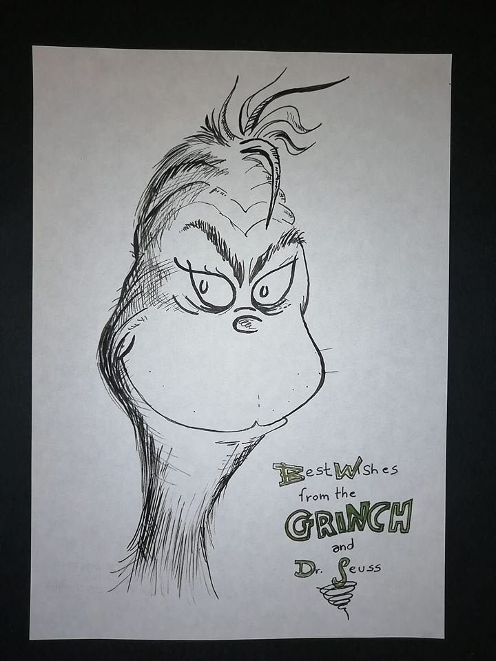 Signed Drawing  Dr. Seuss (1 of 1)