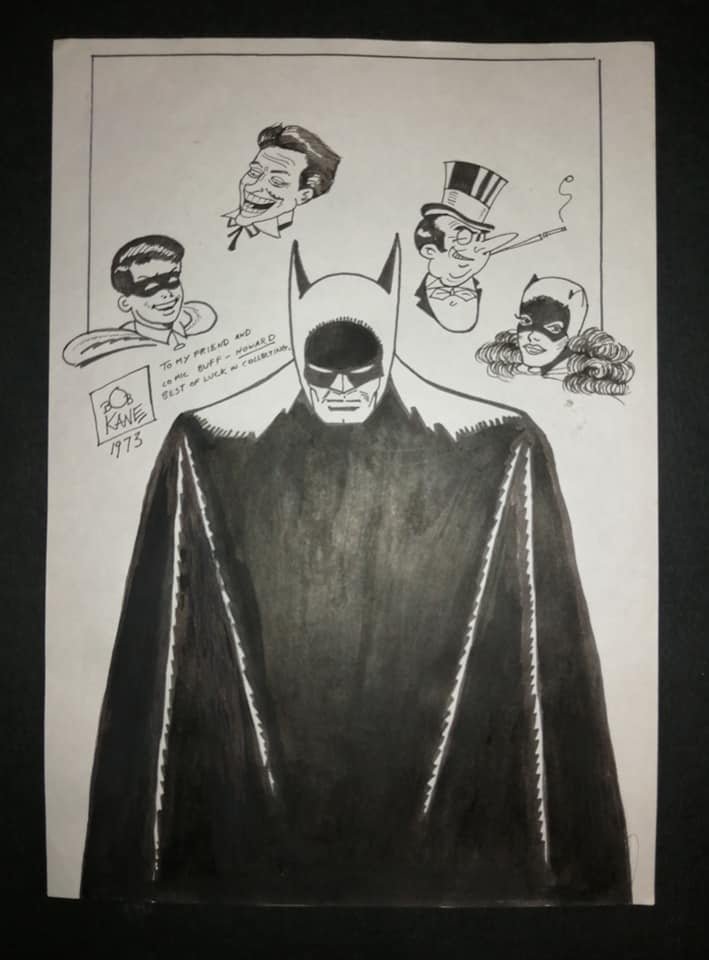 Signed Ink Drawing, Bob Kane (1 of 2)