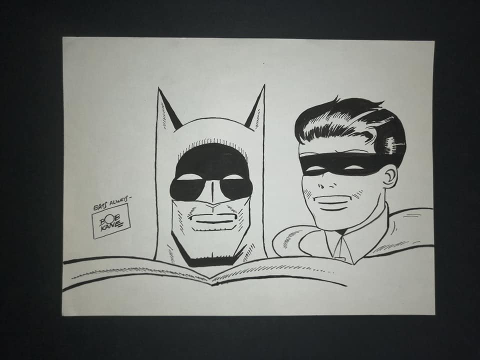 Signed Ink Drawing, Bob Kane (1 of 1)