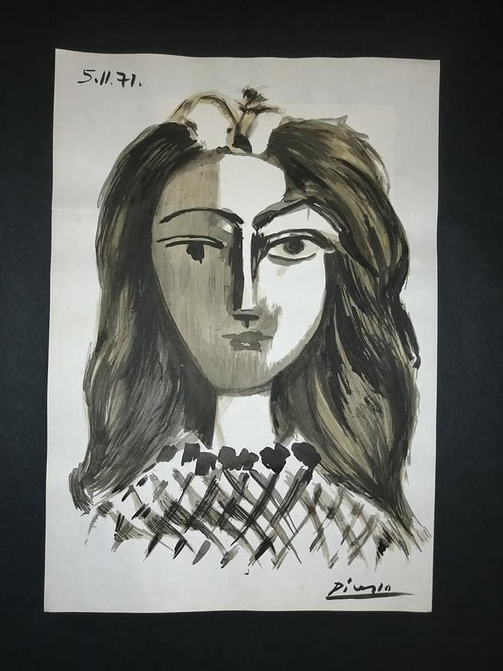 Signed Ink Painting Pablo Picasso (1 of 2)