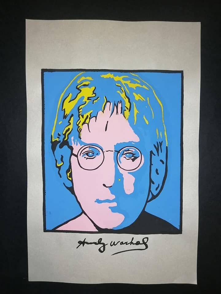 Signed Andy Warhol Mixed Media on Paper (1 of 2)