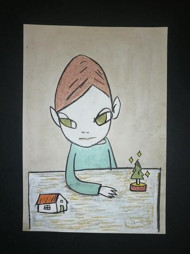 Yoshitomo Nara, Drawing (Untitled) (1 of 1)