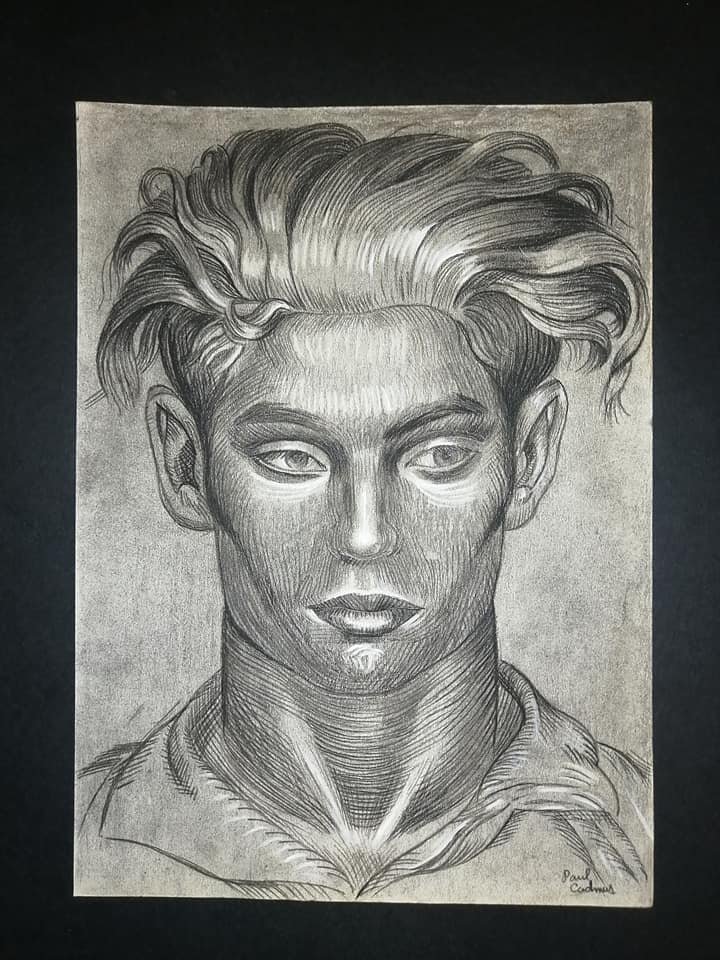 PAUL CADMUS (AMERICAN, 1904-1999).: Drawing on paper 10 3/4 x 7 3/4 in. Sell as attributed of the artist Paul Cadmus (December 17, 1904 – December 12, 1999) was an American artist widely known for his egg tempera paintings of gritty s