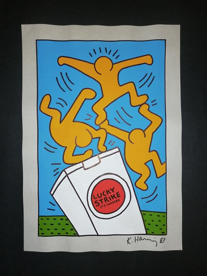 Keith Haring American New York Pop Expressionist Art: Drawing on paper 11 3/4 x 8 1/4 in. Sell as attributed or style of the artist, Keith Haring was an American artist and social activist whose work responded to the New York City street culture of the 1
