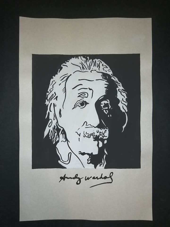 Signed Andy Warhol Mixed Media on Paper (1 of 2)