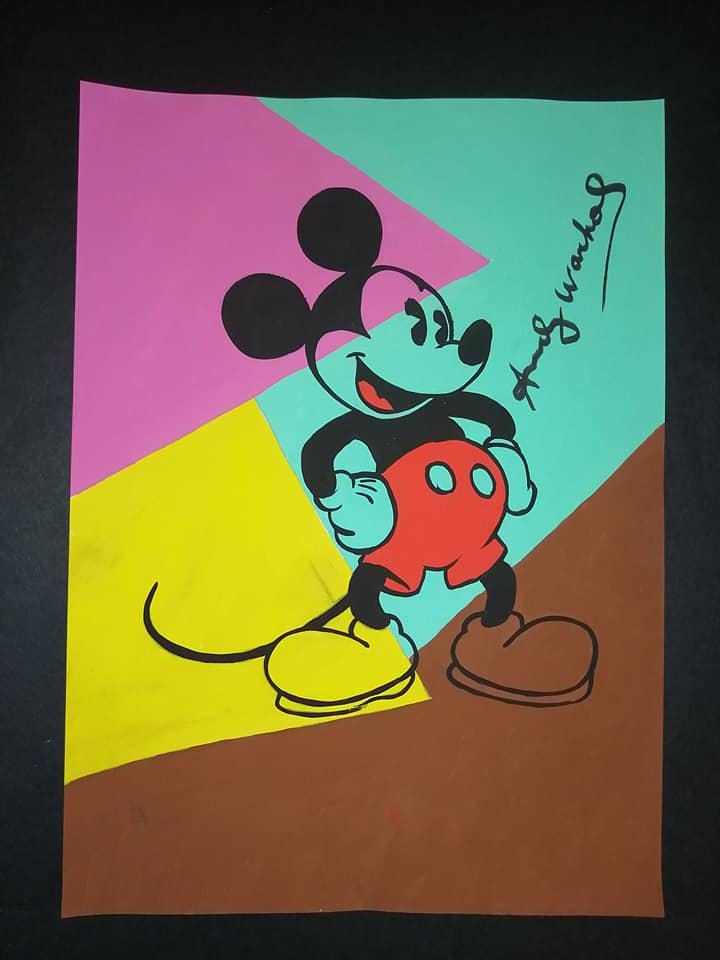 Signed Andy Warhol Mixed Media on Paper (1 of 2)