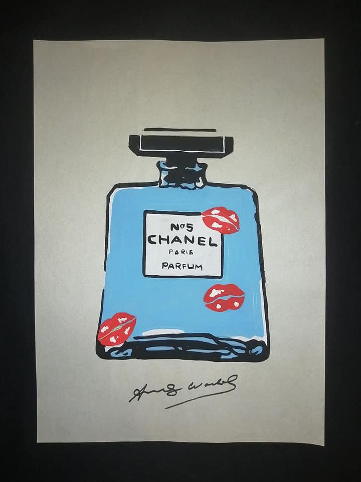 Signed Andy Warhol Mixed Media on Paper (1 of 2)