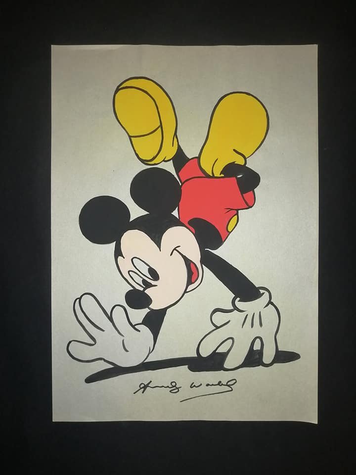 Signed Andy Warhol Mixed Media on Paper (1 of 2)