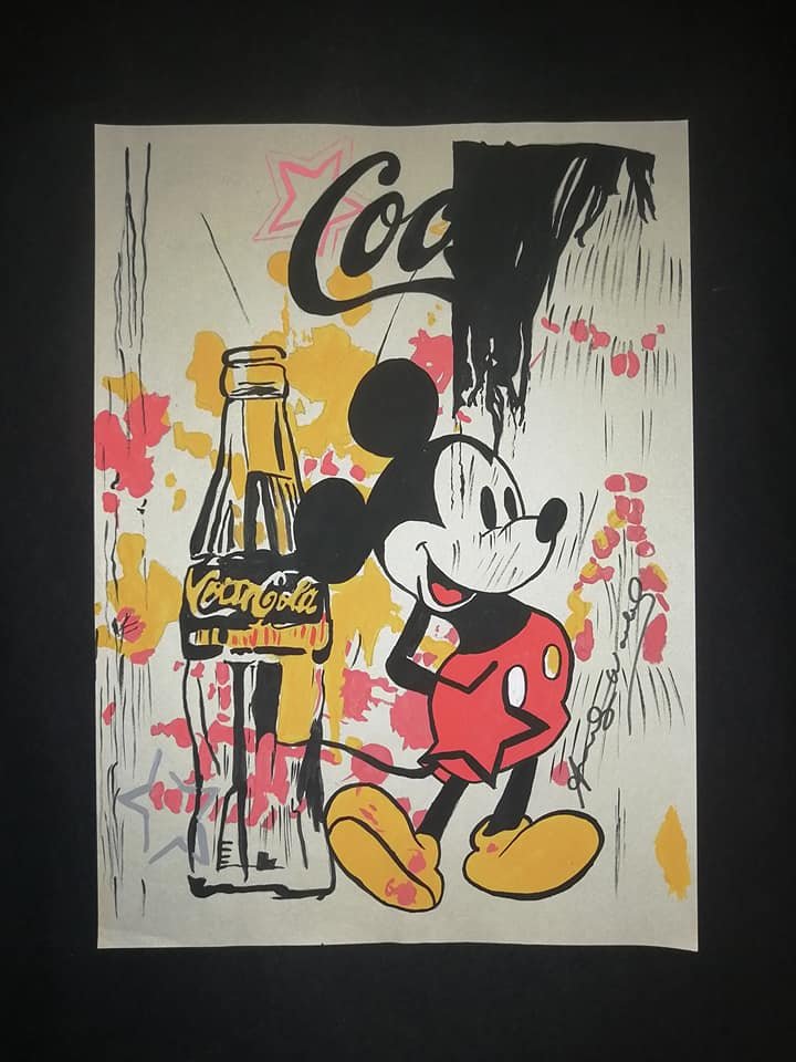 Signed Andy Warhol Mixed Media on Paper (1 of 2)