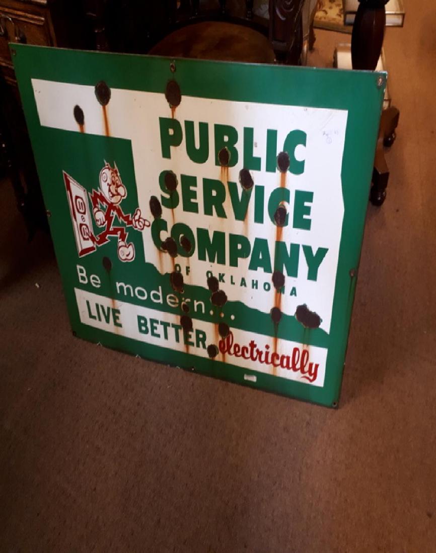 PUBLIC SERVICE COMPANY enamel advertising sign. (1 of 1)