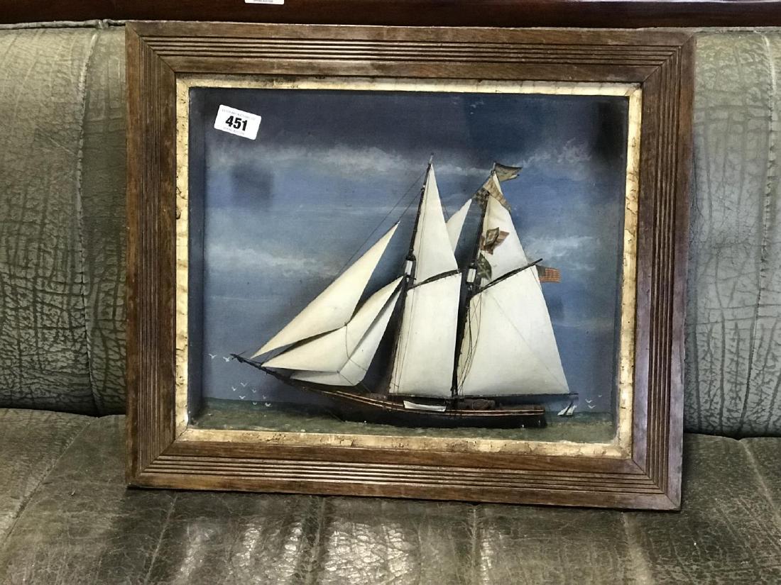 Late 19th Century cased diorama 23'' W x 20'' H: Late 19th Century cased diorama 23'' W x 20'' H