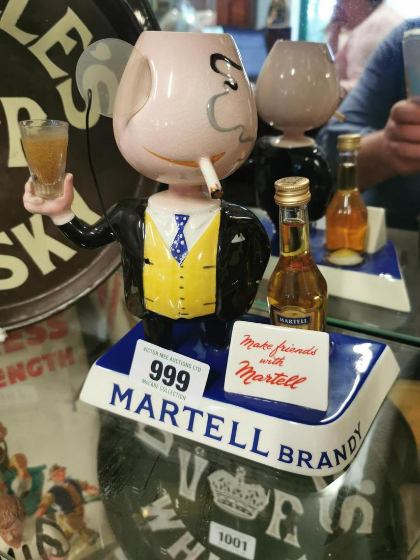 Rare Martell Brandy advertising figure: Rare Martell Brandy Carlton Ware ceramic advertising figure { 20cm H X 16cm W X 11cm D }.