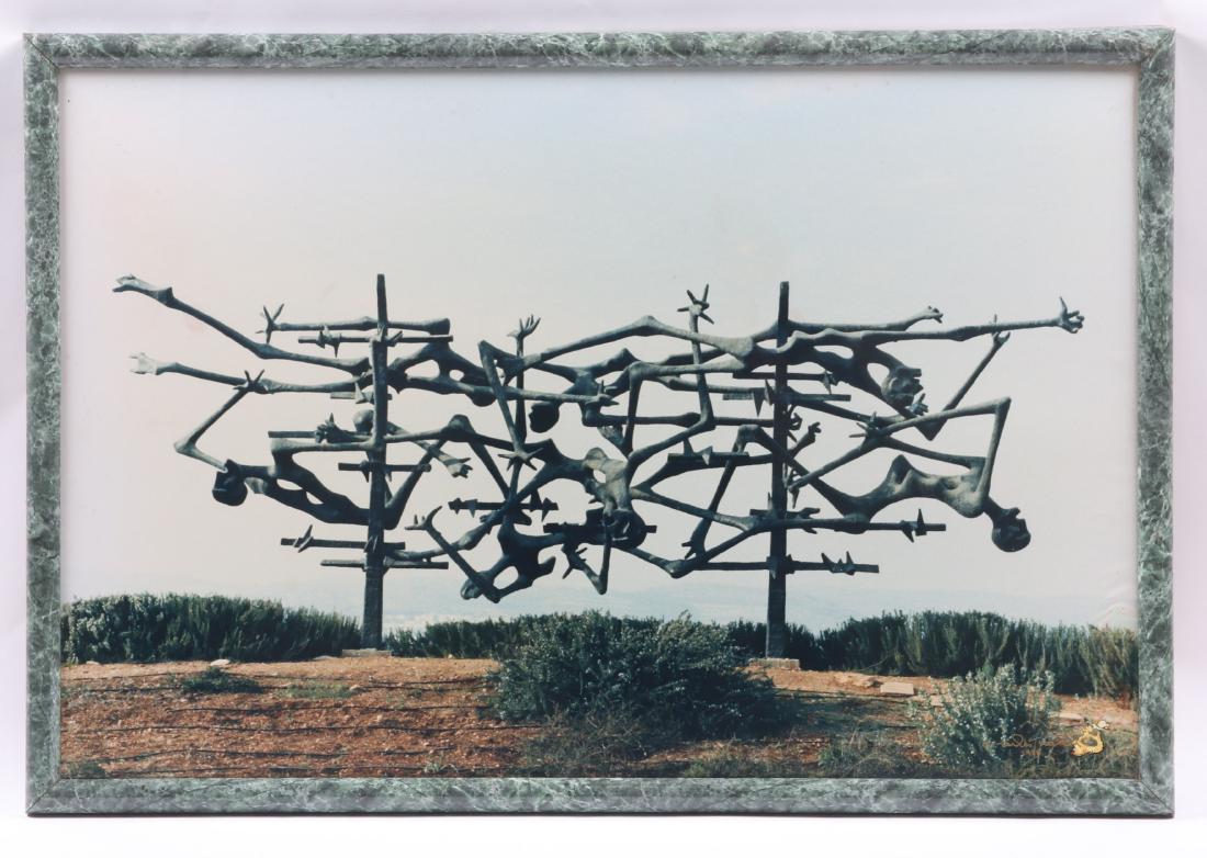 Charles Tucker (20th Century) Photograph: Charles Tucker (20th Century) Photograph Depicting Nandor Glid's "Memorial to the Victims of the Concentration and Extermination Camps" at Yad Vashem, Jerusalem. Signed and dated for 1988 at the lower
