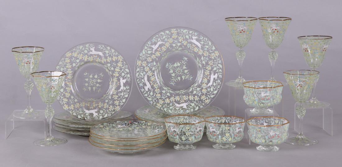 Venetian Stemware, Plates and Bowls, Enameled (1 of 14)