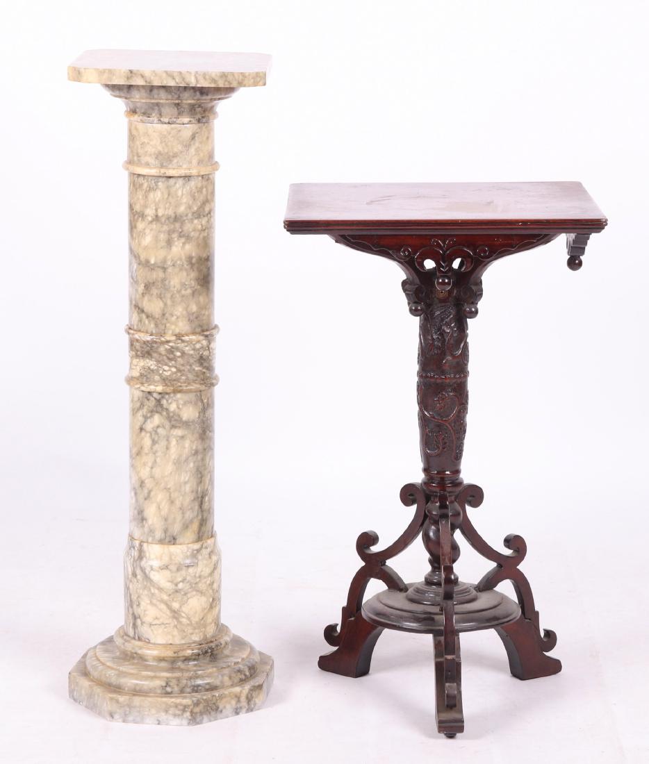 A Marble Pedestal and Victorian Candle Stand (1 of 12)