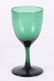 A Set of Free Blown Emerald Green Wine Glasses - 5