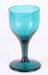 A Set of Free Blown Emerald Green Wine Glasses - 6