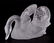 Two Lalique Swans with Mirror Plateau - 6
