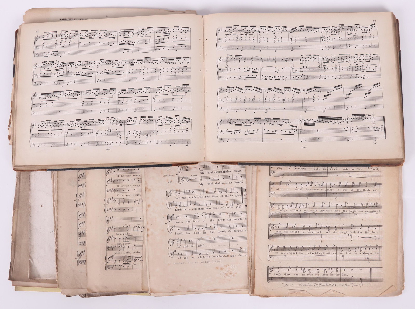 Sheet Music, Including Bach by Griepenkerl: Includes a bound book of J. S. Bach's Preludes and Fugues for the organ, arranged by Friedrich Konrad Griepenkerl, 1844, and approximately fourteen other British and German works, first half of the 19
