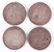 Four US Silver Dollar Coins: Seated Liberty, Trade