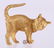 Cat Form 18k Gold and Diamond Pin