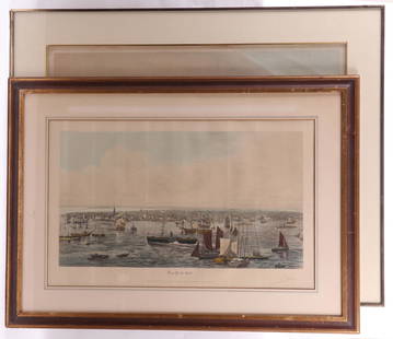 Two Marine Prints, Charles Gregory and Raoul Varin: After Charles Gregory (British 1810-1896), a circa 1860's hand colored lithograph, depicting the Royal Mail Steam Packet Company ship, Solent, lithography by Waterow & Sons. Raoul Varin (French 1865-1