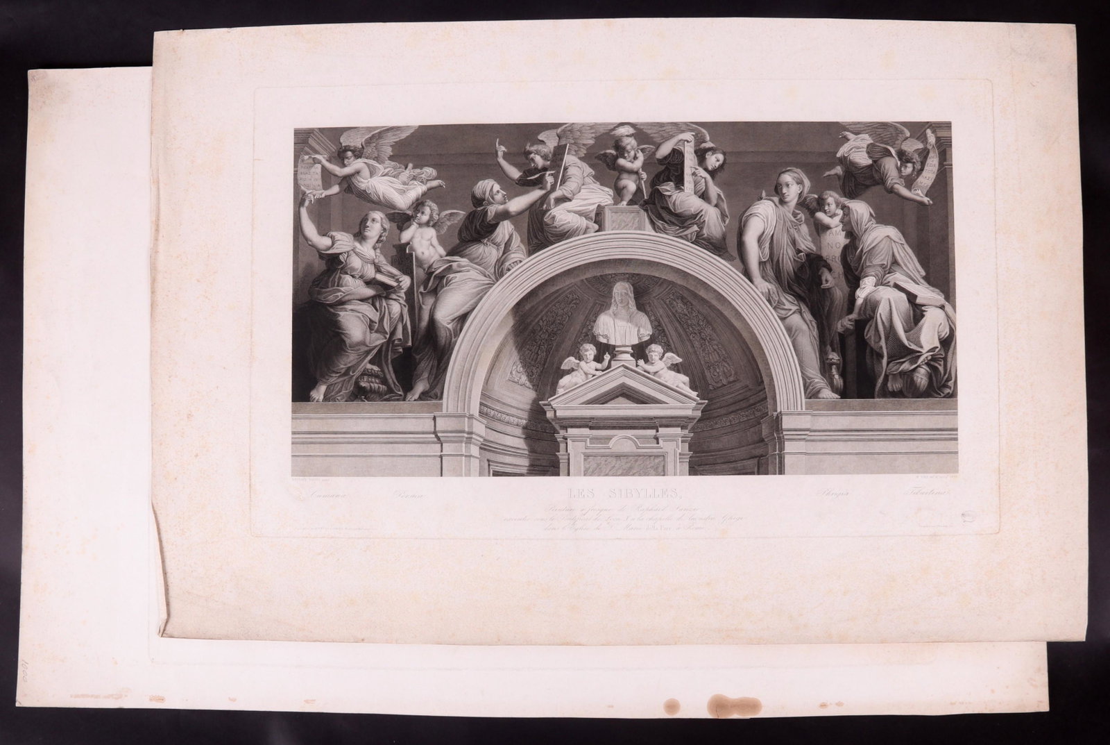 Two Engravings After Raphael, First Half 19th Cent.: Johann Friedrich Wilhelm Muller (German, 1782-1816), after Raffaello Sanzio da Urbino (Italian 1483-1520), "La Madonna di S. Sisto (The Sistine Madonna)", drawn by Mad. Seidelmann (German 19th Century