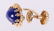 A 14k Gold Circle Pin and Pair of Earrings - 6