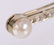 A Gold Bar Pin, Rose Cut Diamonds and Pearls - 3