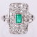 A Platinum, Diamond and Emerald Ring - 2