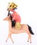 A German Spun Cotton Ornament, Indian on Horseback