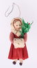 Three German Spun Cotton Christmas Ornaments - 3