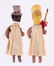 Two German Spun Cotton Christmas Ornaments, Black - 10