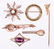 Six Vintage Estate 14k Gold Pins