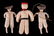Three German Spun Cotton Christmas Ornaments - 12