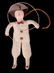 Three German Spun Cotton Christmas Ornaments - 4