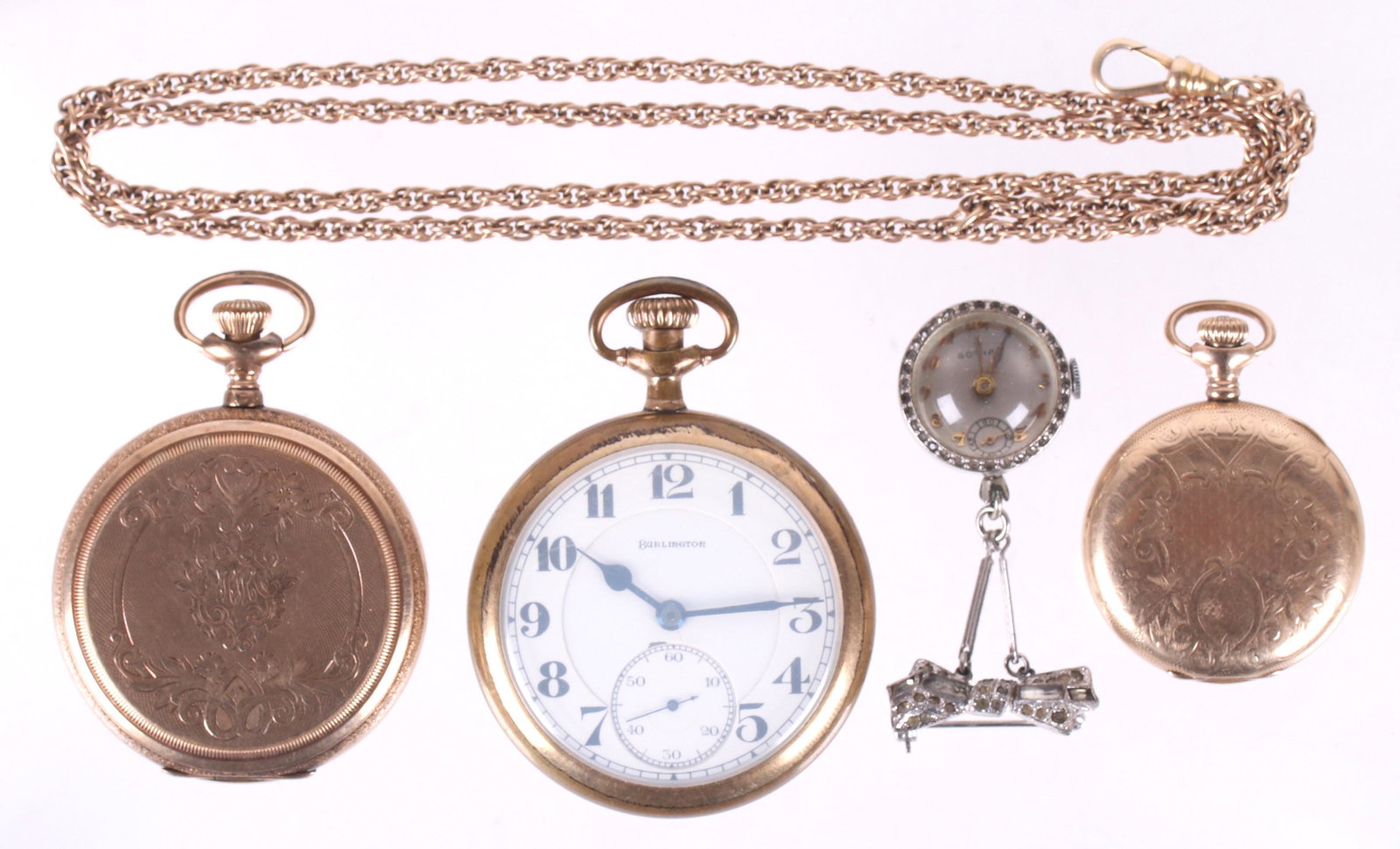 A Group of Gold Filled Pocket Watches, Etc... (1 of 15)