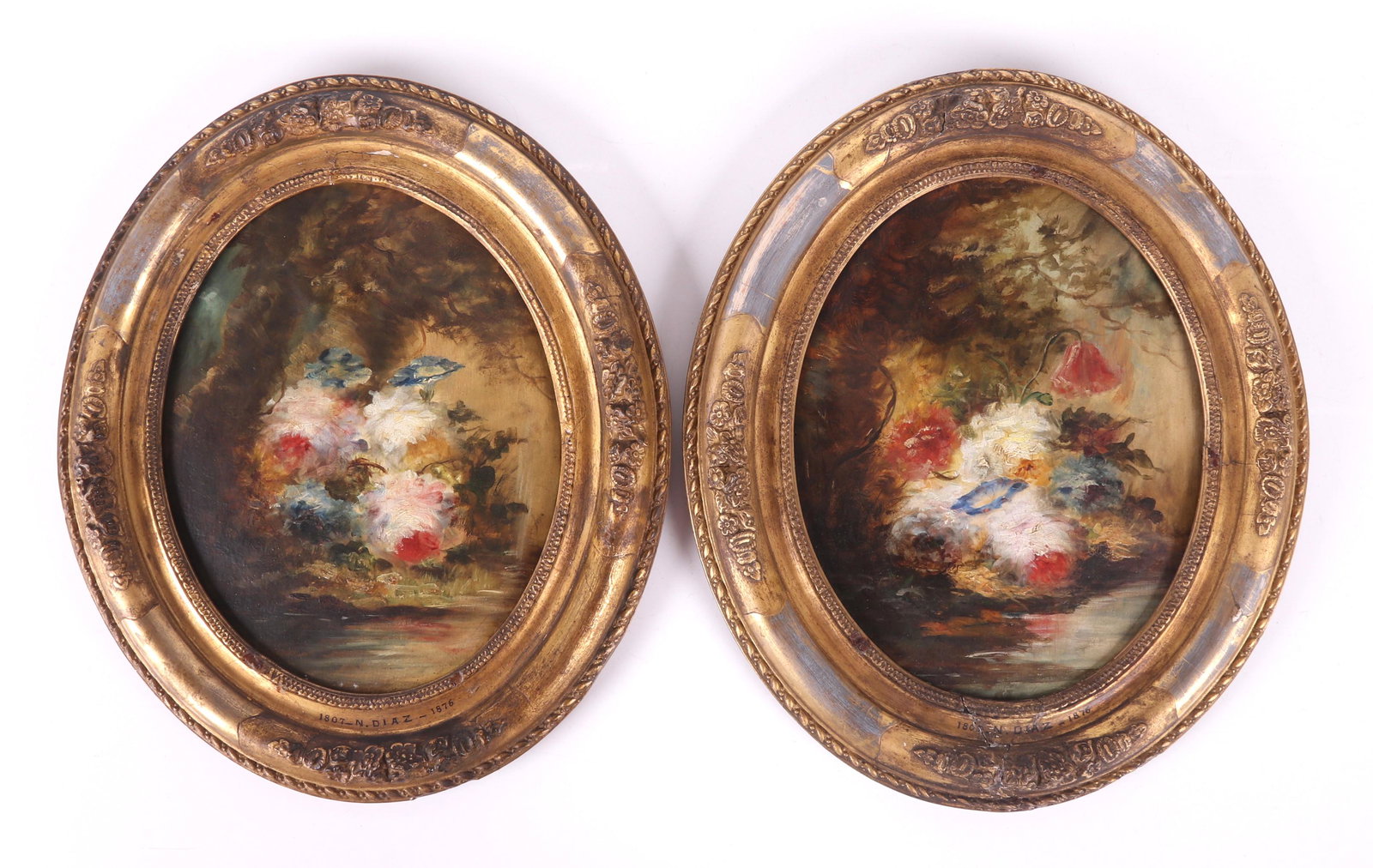 Narcisse Virgilio Diaz (Sp/French 1808-1876) Two O/B (1 of 11)