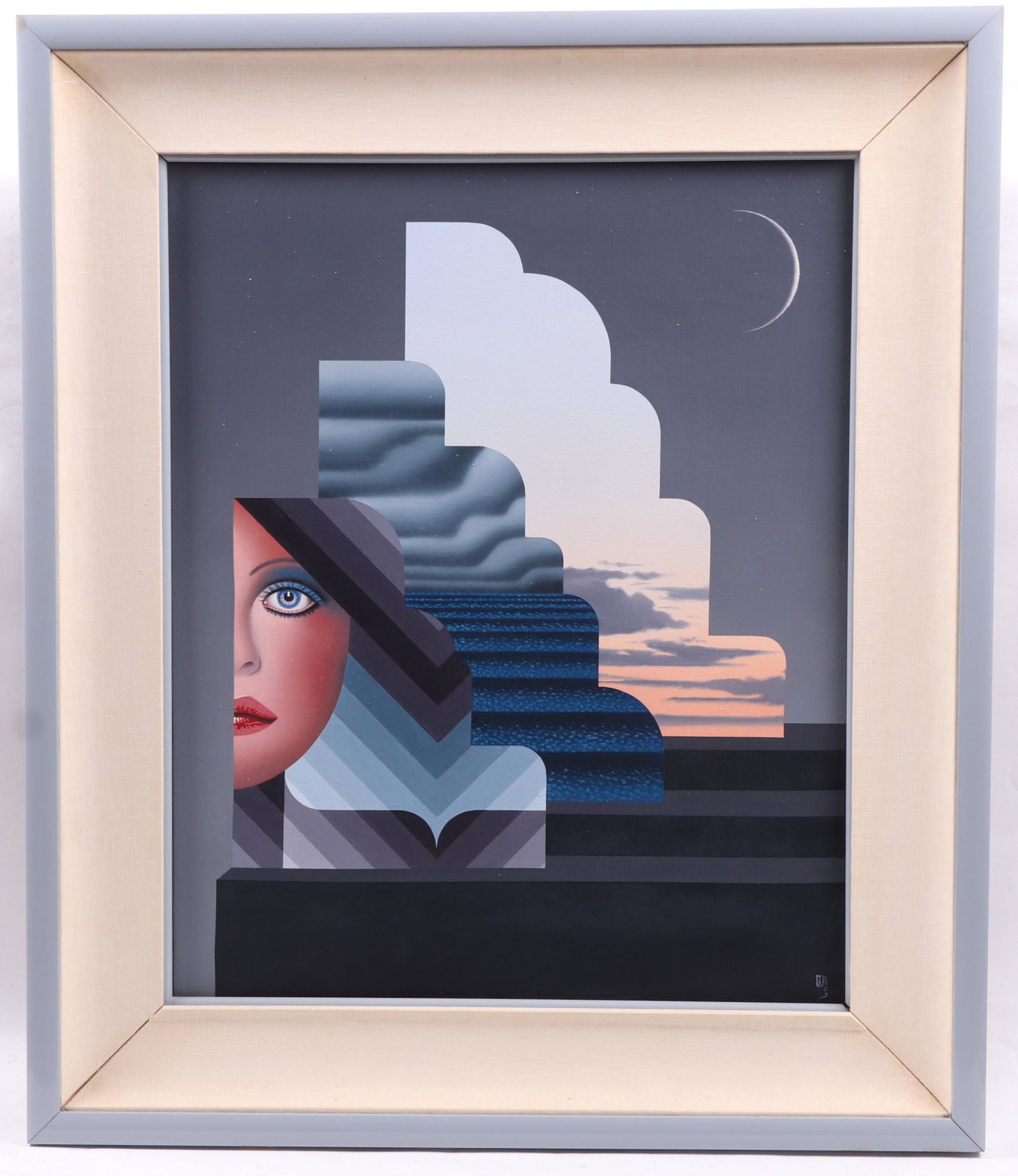Anthony John Gray (born 1946) Oil on Canvas: An abstract work, signed at the lower right corner. Dimensions: 25" x 20", the frame 32 1/2" x 28". Provenance: From a PA estate.