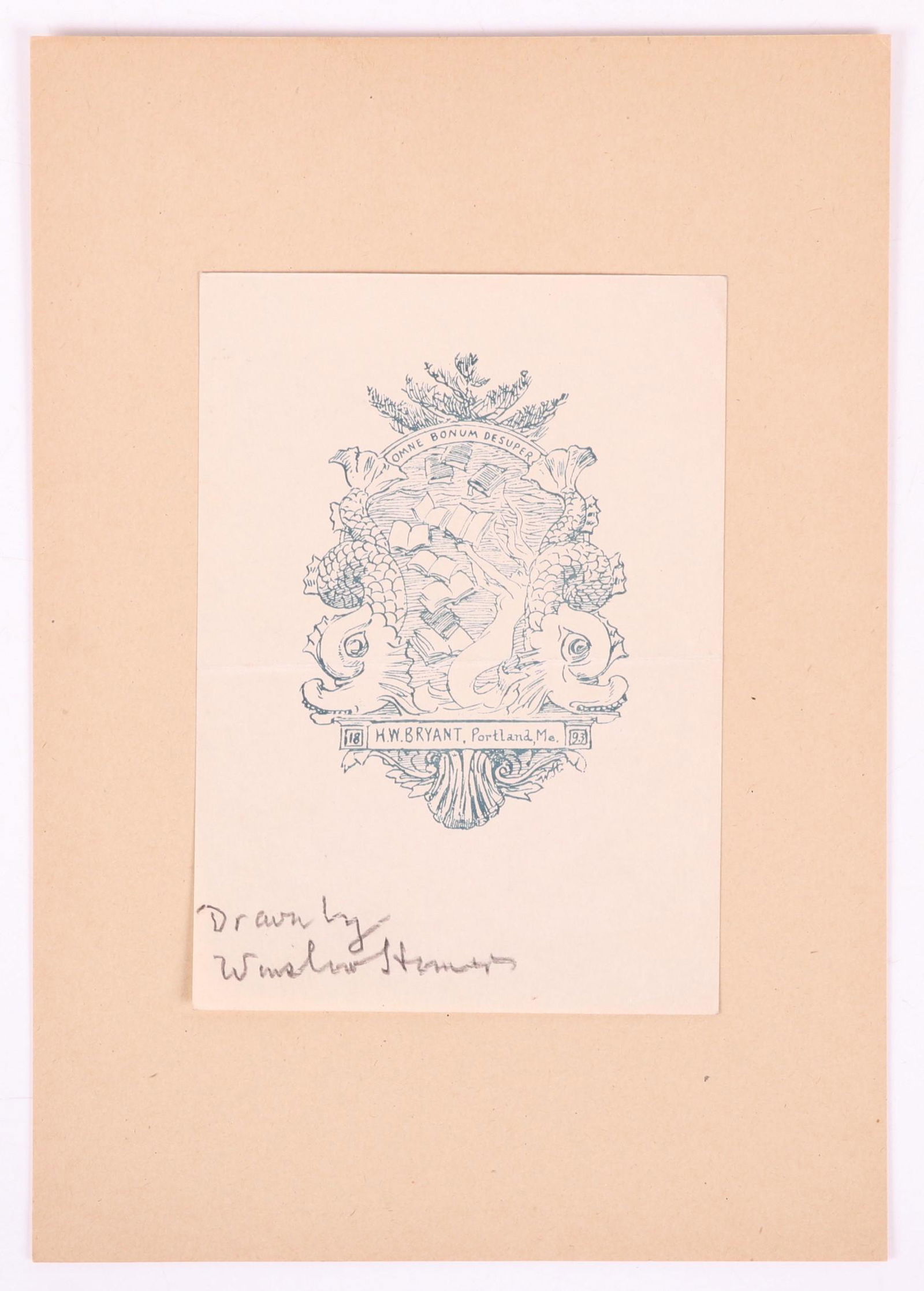 An Engraved Bookplate by Winslow Homer (1 of 6)