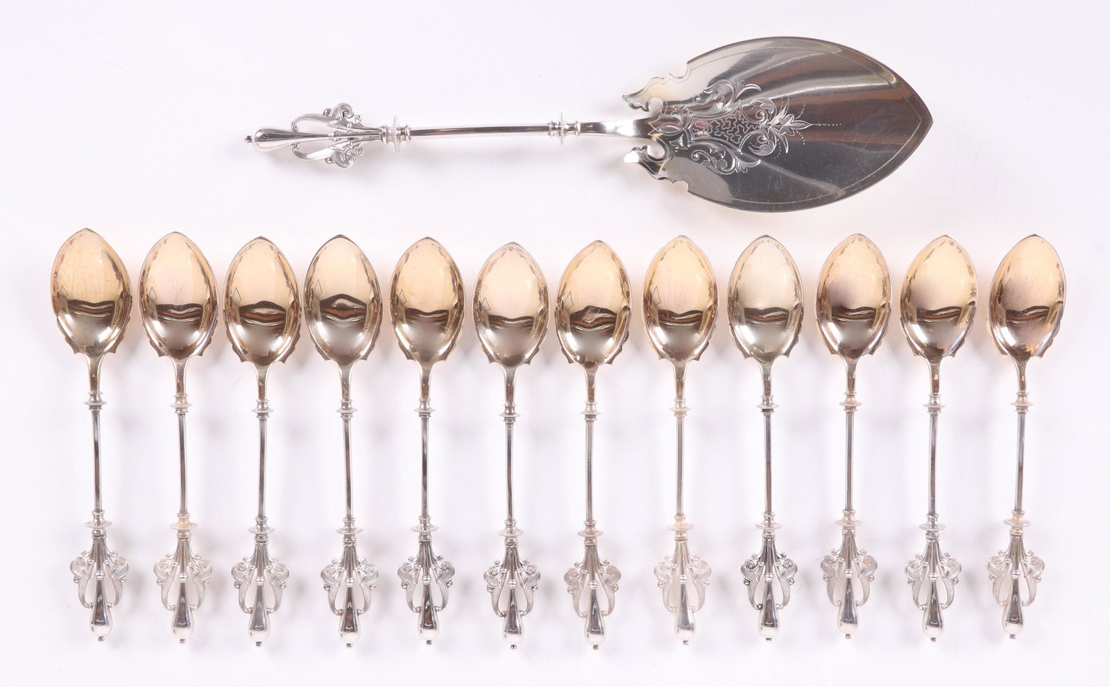 A Tiffany & Co. Sterling Ice Cream Set (1 of 10)