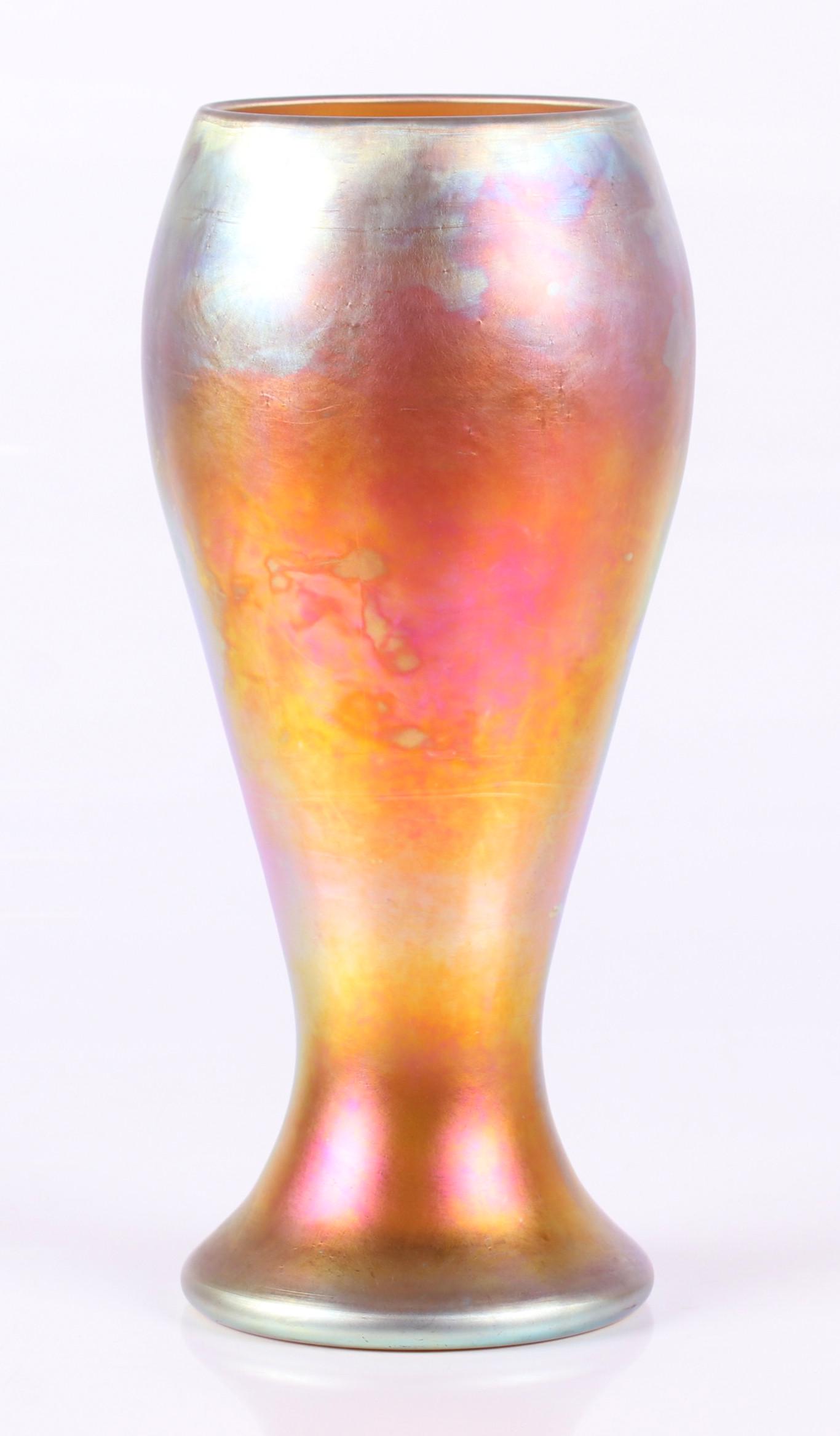 A Steuben Gold Aurene Glass Vase (1 of 8)