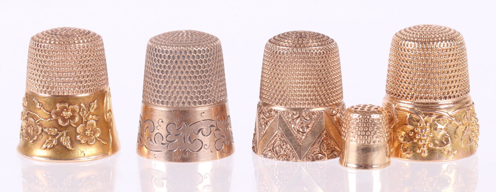 Five Gold Thimbles, 14k and 10K (1 of 9)