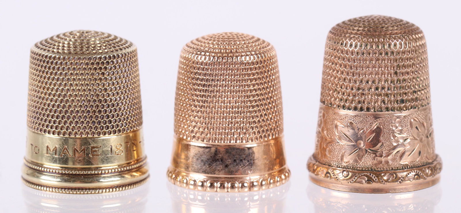 Three 14k Gold Thimbles (1 of 12)
