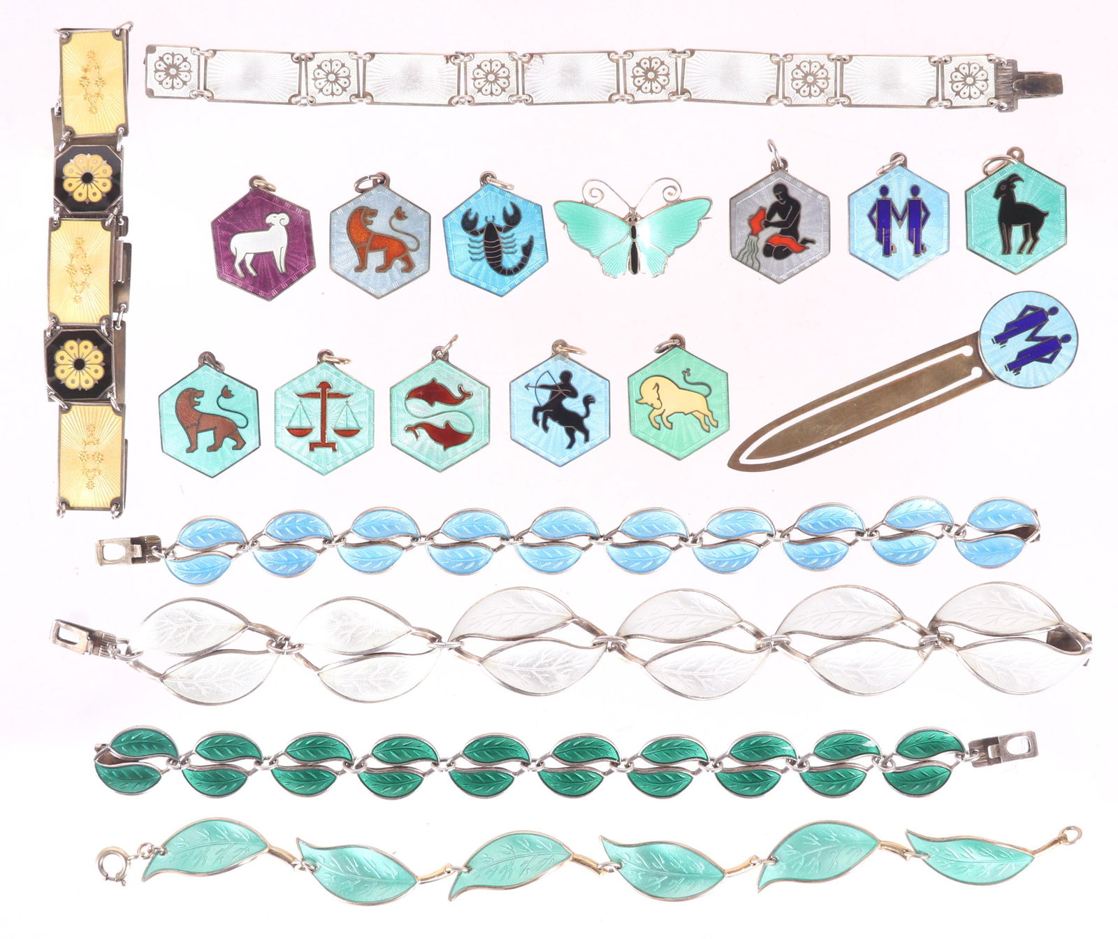 David Andersen Sterling and Enamel Jewelry (1 of 13)