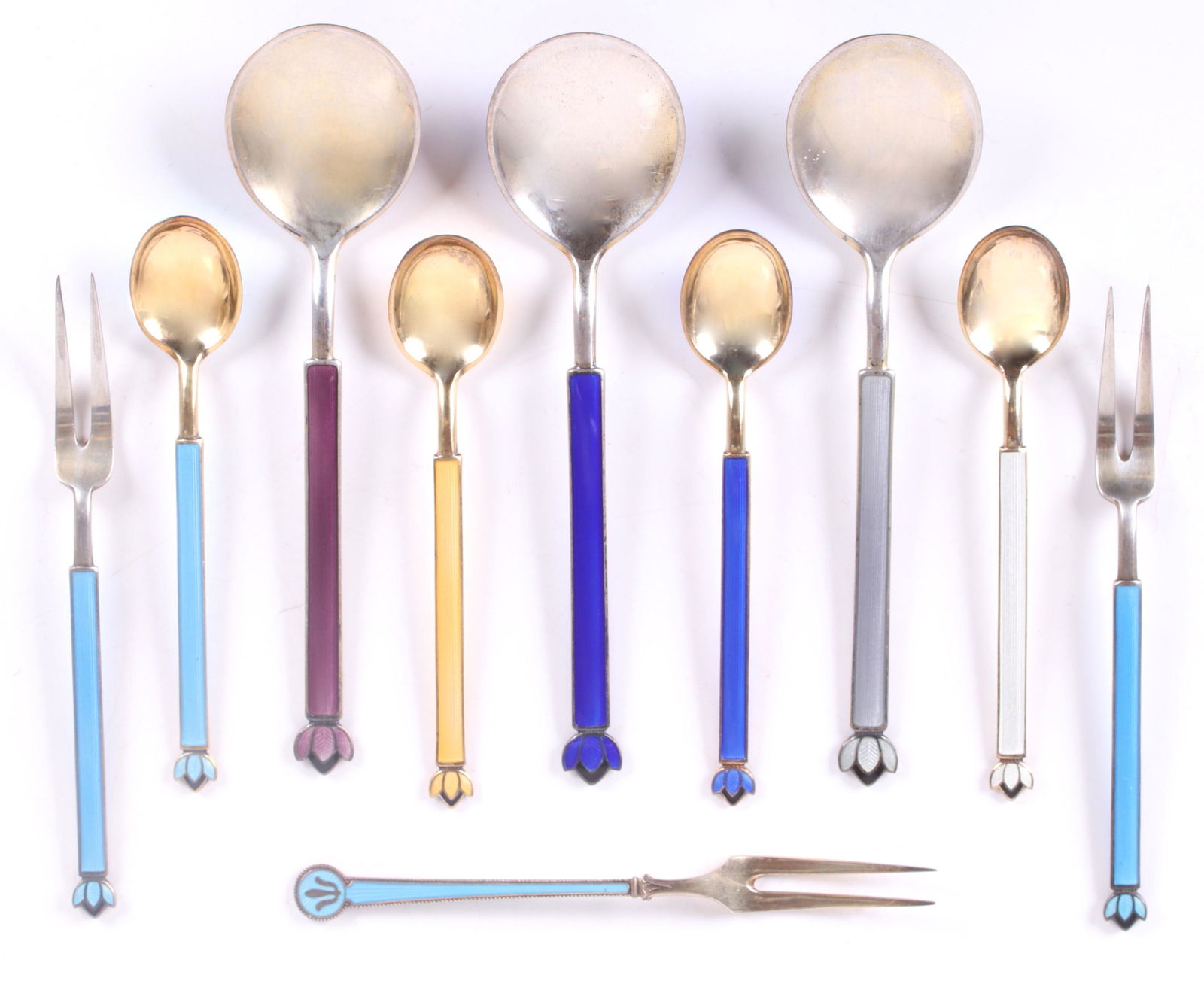 Sterling and Enamel Flatware, David Andersen (1 of 9)