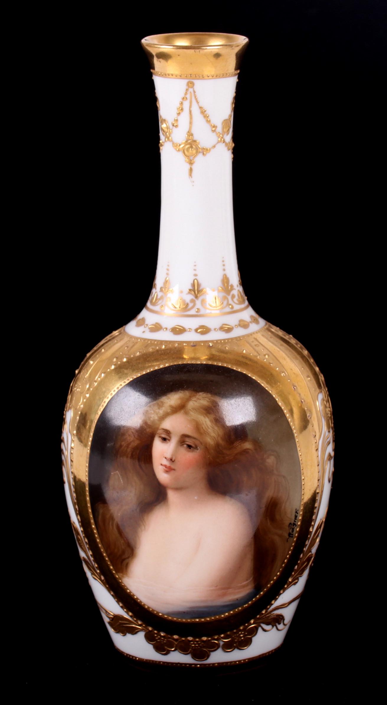 A Royal Vienna Wagner Signed Porcelain Vase (1 of 9)