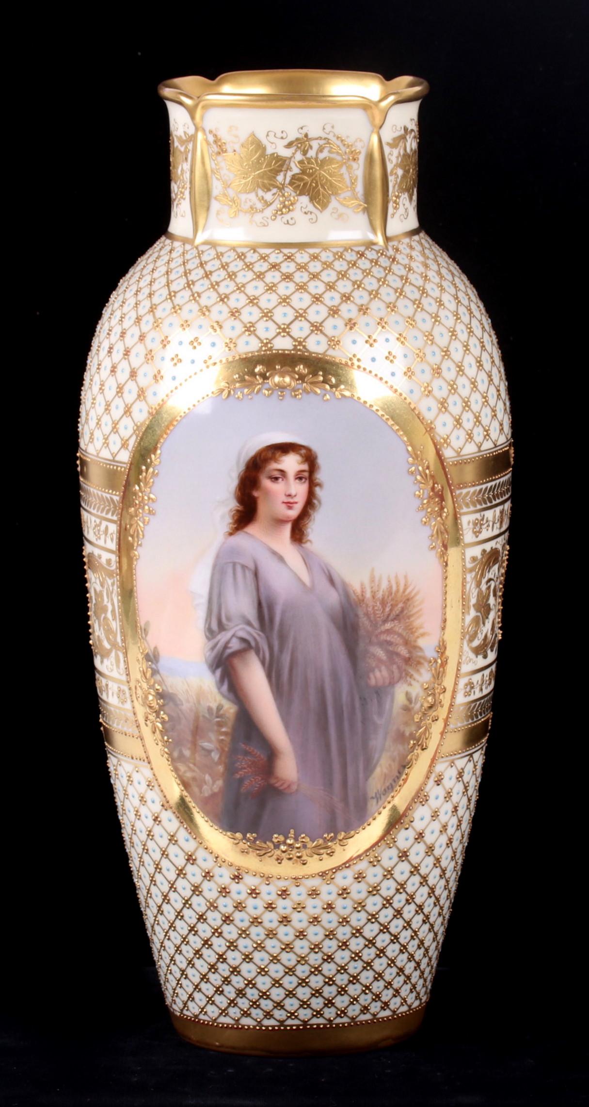 A Large Royal Vienna Portrait Vase, Ruth (1 of 10)
