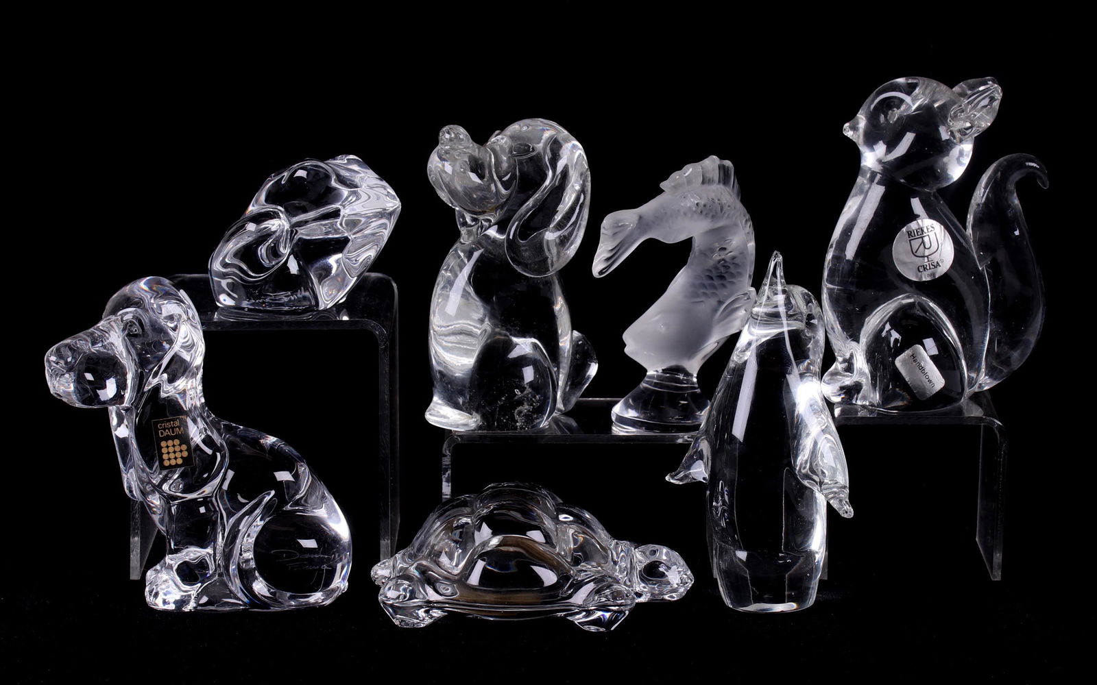 A Group of Glass Animals, Lalique and Daum (1 of 13)